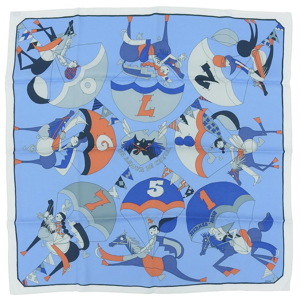 Pristine HERMES scarf Love for horses multicolor silk Women Used