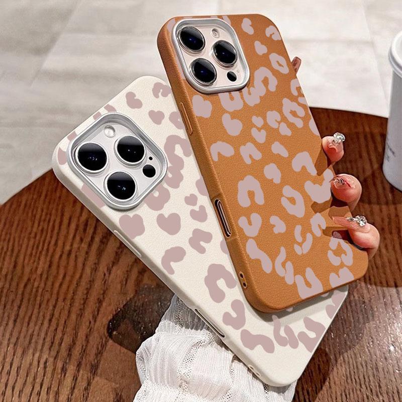 Pink Leopard Print Lichee Pattern Phone Case For Xiaomi Redmi 12 13 14C 13C 12C Redmi Note 14 Pro Plus 5G 13 12S 12 11 10 Cover