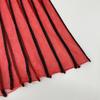 Balenciaga 502584 T6135 18Stainless Steel Red X Black See-Through Layered Pleated Skirt Skirt 34 RedUsed