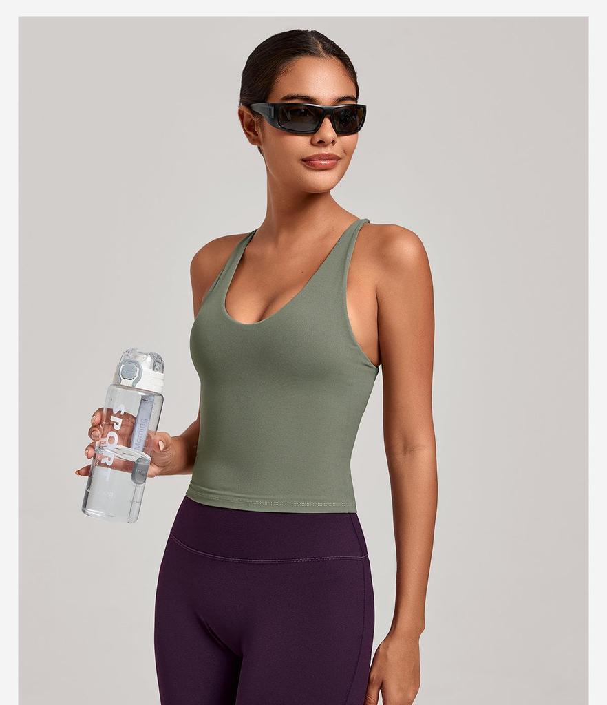 Cross-Strap Quick-Dry Yoga Vest: Versatile Running Sports Top with Stylish Back Design