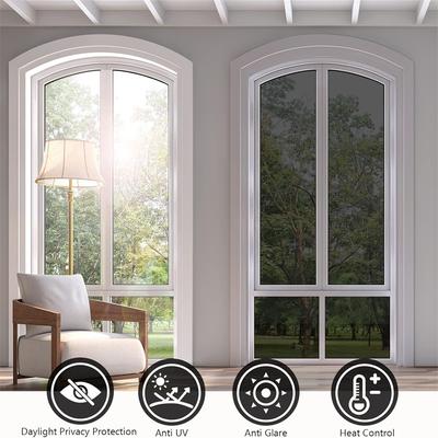 0.9M Wide Window One Way Privacy Film Static Cling UV Heat Control Daytime Mirror Window Tint