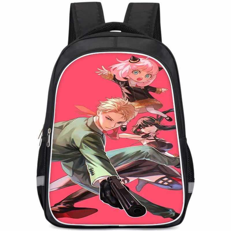 Geräumiger Spy Family Rucksack für Kinder Leichte Oxford-Stoff Schultasche