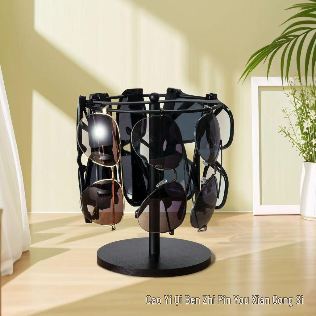 Black Gold Metal Sunglasses Display & Jewelry Rack