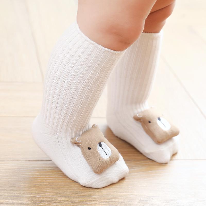 Cartoon Baby Mid-Tube Socks - Autumn/Winter Non-Slip Loose Fit