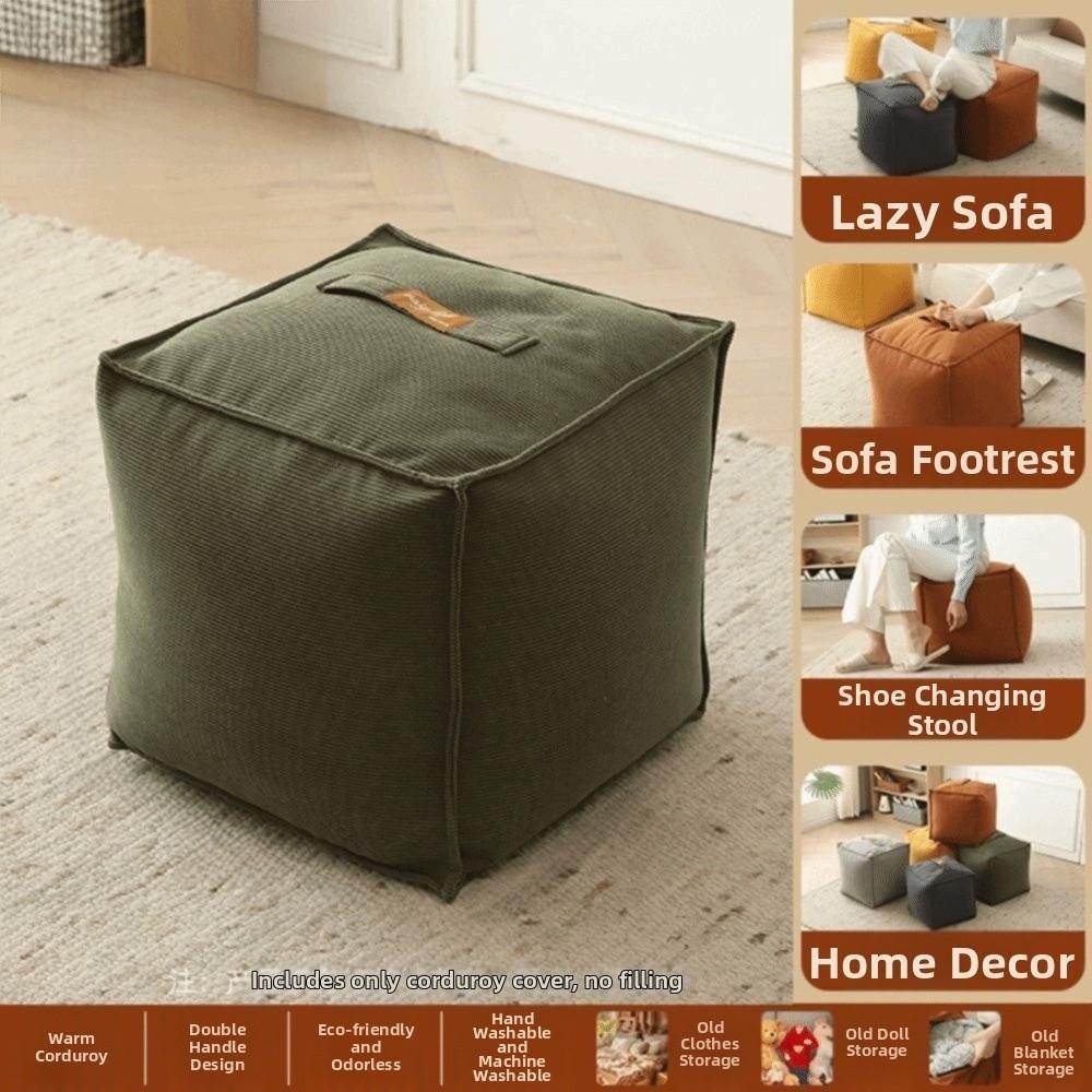 Soft Clothes Storage Bag Large Capacity Sofa Stool Cover Seat Cushion Cover  Lazy Couch