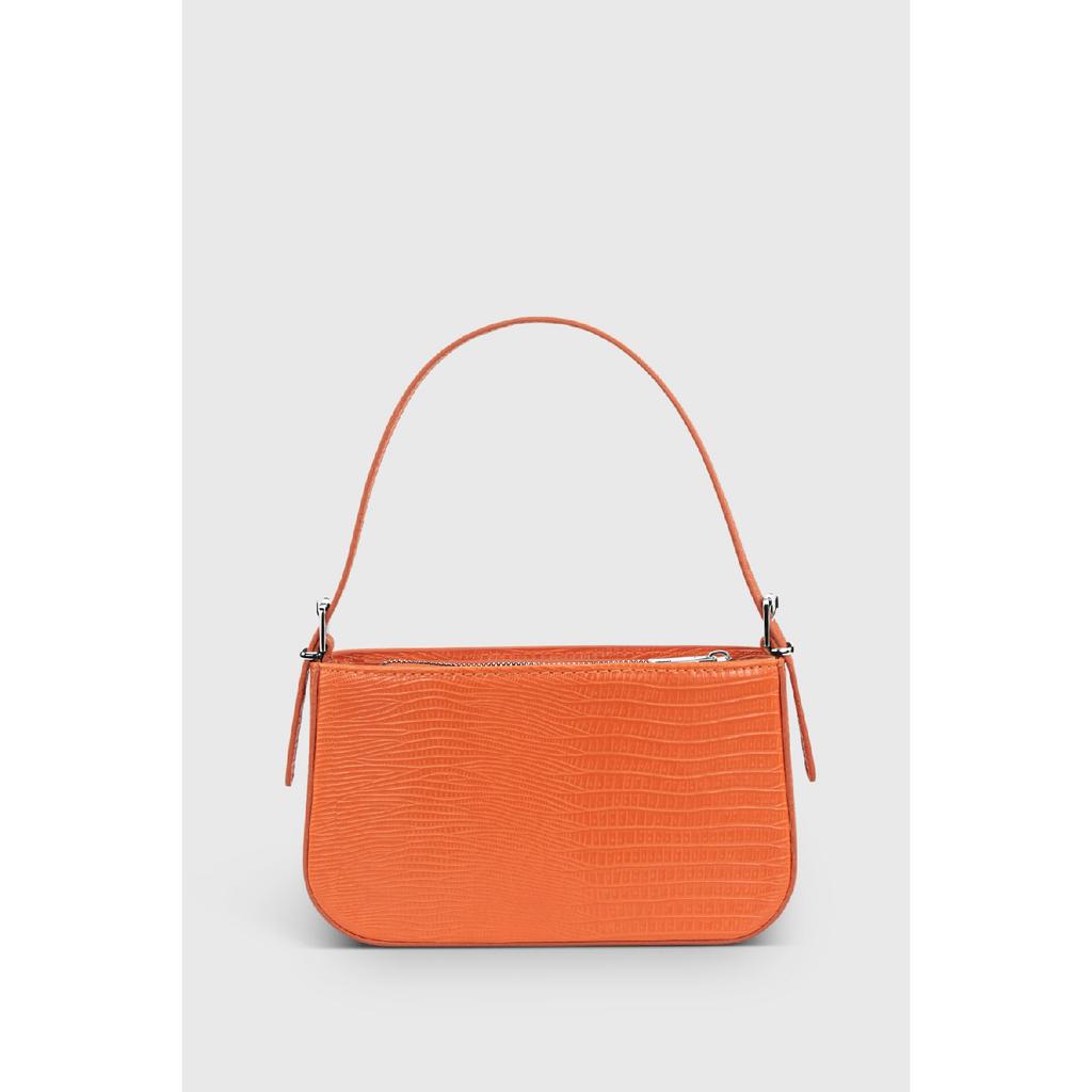 Women's Neon Green Buckle Adjustable Strap Baguette Bag 208