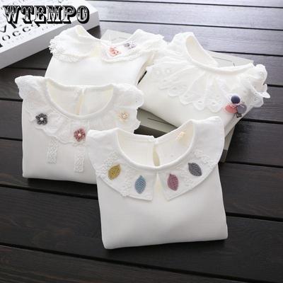 Bluză de bază pentru fete Îmbrăcăminte de primăvară și toamnă Top cu guler de păpușă Fetiță Tricou cu mânecă lungă pentru bebeluși Îmbrăcăminte pentru copii