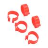 100pcs Poultry Feet Rings PP Plastic Reusable Chicken Duck Goose Leg Bands for Identification Red 25mm 1in
