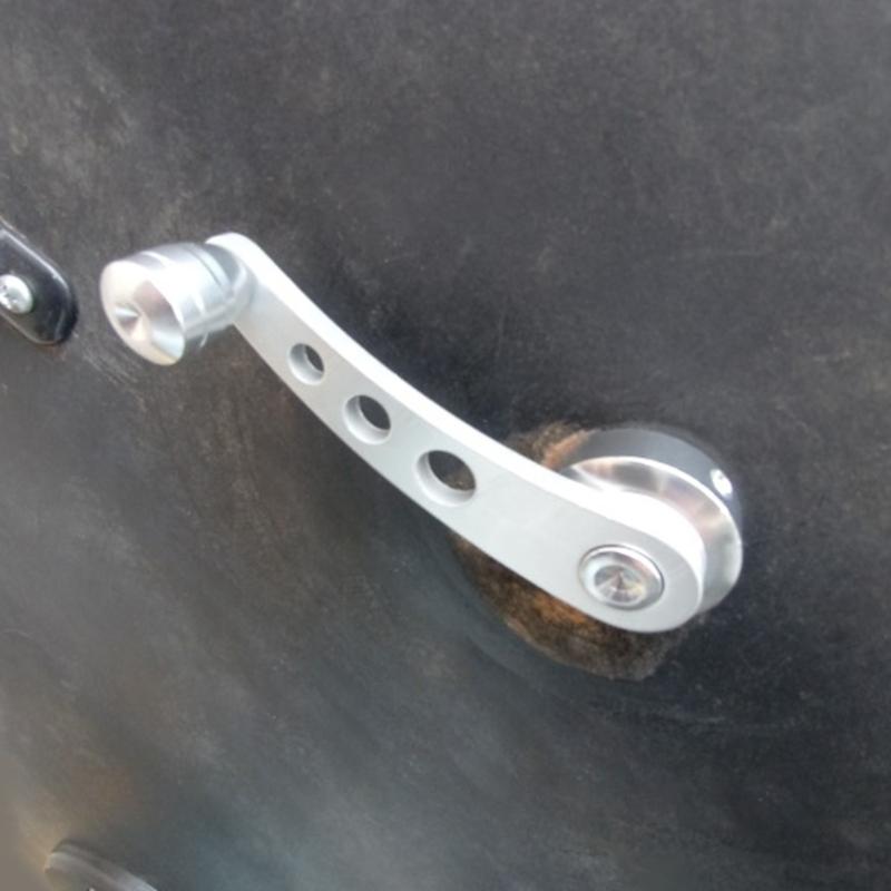 Billet Aluminum Silvery Auto Car Glass Window Winder Riser Handles Crank Knob Universal Billet Aluminum Window Crank Kit