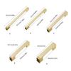 Furniture Decorative Handle Long Square Brass Dressers Knob Simple Bedside Cabinet Pull Wardrobe Handle Easy To Install