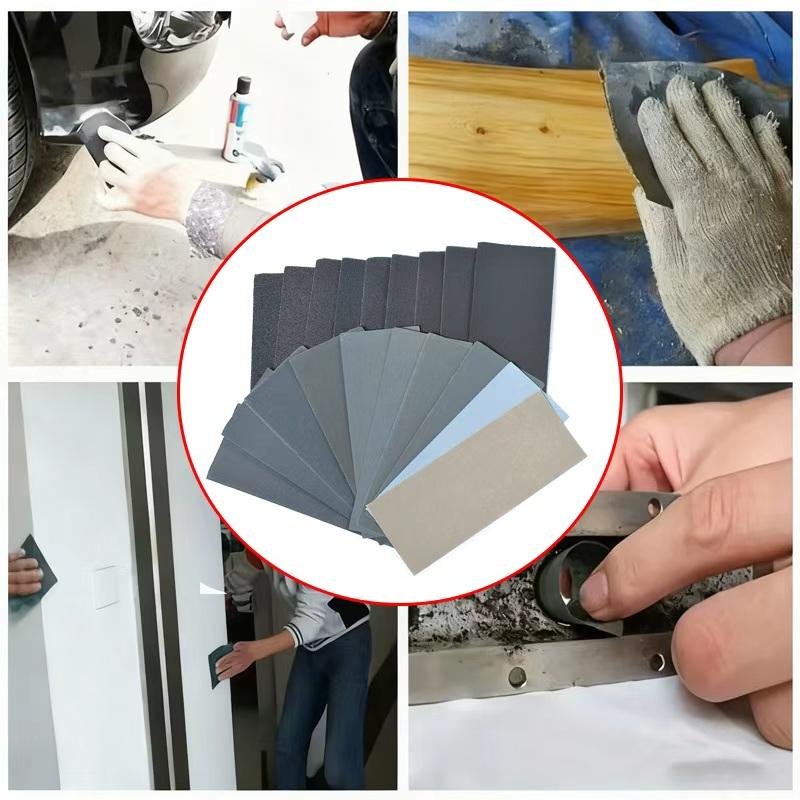 10/20PCS Wet/Dry Sandpaper Set 60-10000 Grit Polishing Abrasive Sanding Paper for Wood Metal Car Furniture Repair Tools