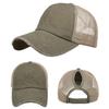 Unisex Solid Color Baseball Cap Distressed Vintage Style Adjustable Mesh Back Hat for Outdoor Activities Casual Wear