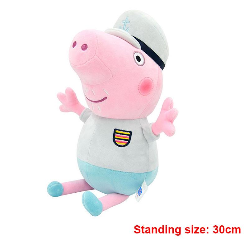 30cm Cartoon Pig Family Plush Toy Set George Dinosaur Pink Parents Dolls Soft Stuffed Animals Kids Birthday Gift Decor