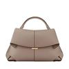 First-layer Leather Pleated Women's Bag Smiling Bag Trendy Brand Design French Style New
