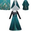 Kids Frozen Anna Cosplay Costume Dress Cloak Outfit Fancy Dress Party Roleplay