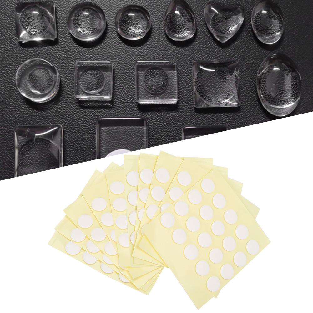 200 Stück Transparente Runde Doppelseitige Klebebandaufkleber Starke Klebekraft Aufkleber Nagelkunst 10mm