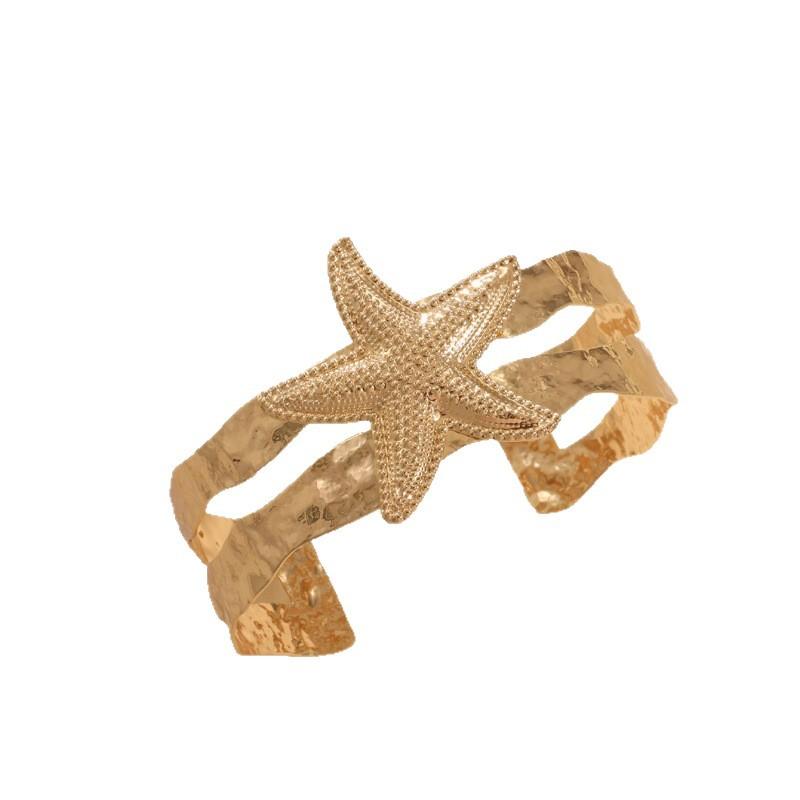 European and American jewelry fashion design sense exaggerated vacation ocean wind texture starfish shell women's arm bracelet