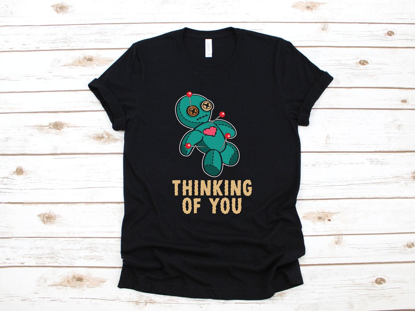 Voodoo Doll Shirt, Funny Voodoo T-Shirt, Thinking Of You, Dark Magic Tank Top, T-shirt, T-shirt,T-shirt XL