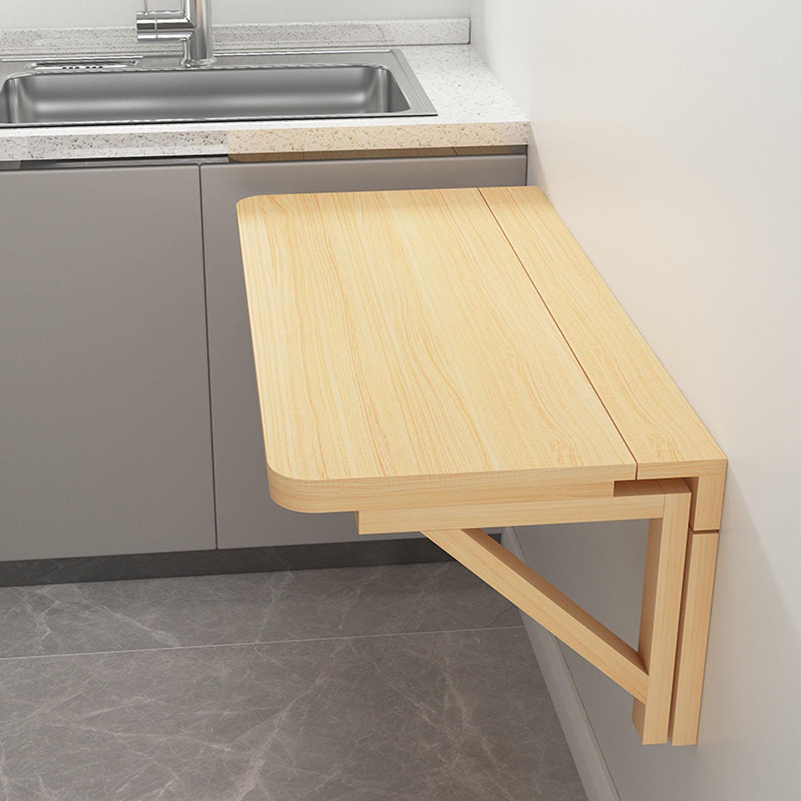 Wall Mounted Folding Table Solid Wood