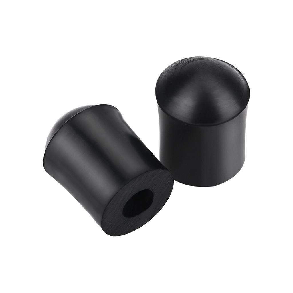 2pcs Double Bass Endpin Rubber Tip Stopper Black Protector End Cap Accessory