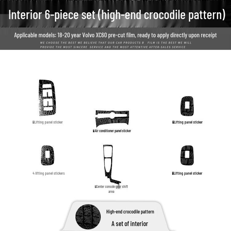 Volvo XC60 '18-'21 Carbon Fiber Interior Trim Sticker - Free Replacement