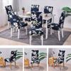 Printed Chair Slipcover Removable Stretch Seat Cover Retro Chair Cover  Restaurant Use