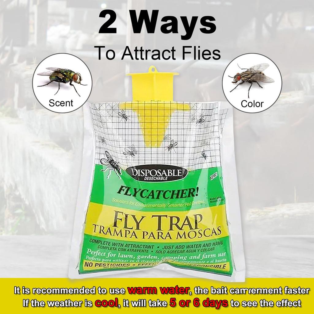 DISPOSABLE Hanging Fly Bag Outdoor Disposable Mosquito Trap For Courtyard Outdoor Hanging  Flit Traps Outdoor Hanging