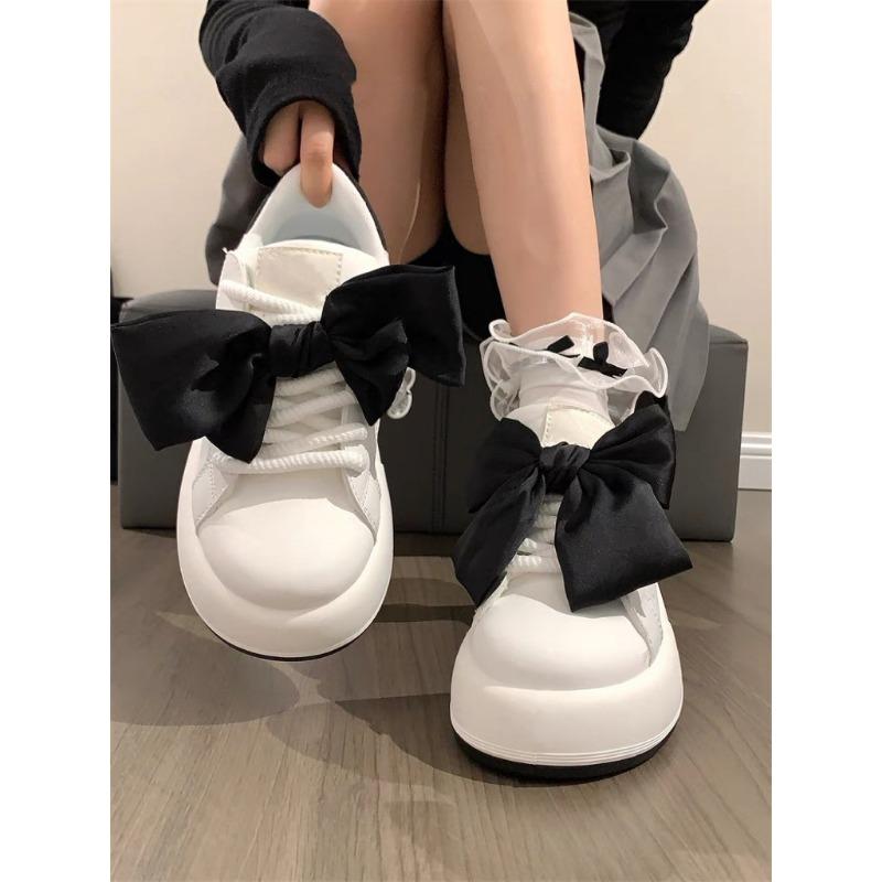 Explosive bow white shoes summer student versatile shoes original women's shoes casual board shoes fashion casual