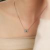 Natural jade S925 pure silver butterfly necklace, high-end light luxury sparkling collarbone chain accessories, women's daily jewelry gifts