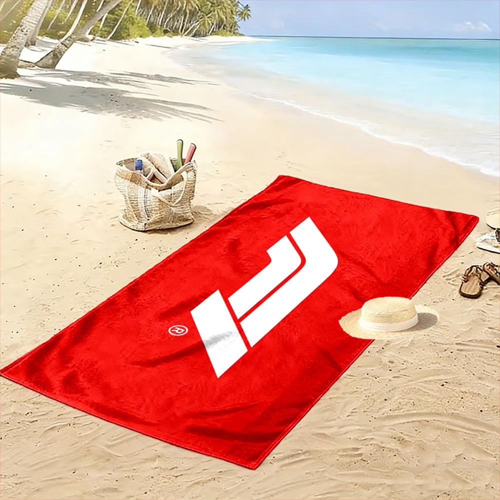 Red Beach Towel with Logo Design A Must-have Beach Towel for Beach Travel