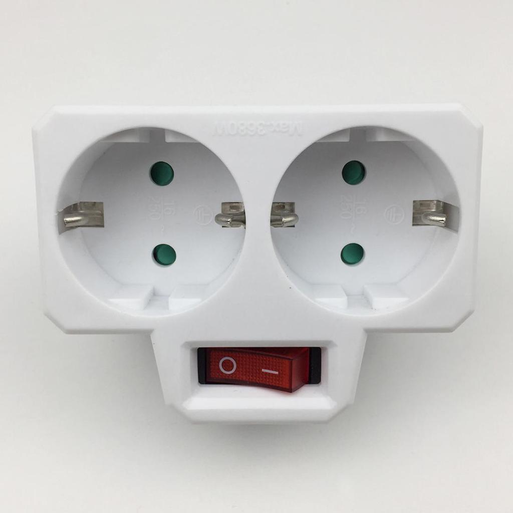 LPS ЕС Plug 16A 250V Портативный Главная Путешествия 1 до 2 Путь Адаптер Адаптер Преобразование Гнездо – купить по низким ценам в интернет-магазине Joom