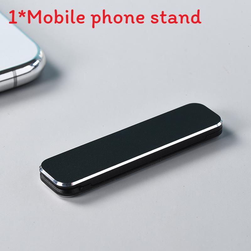 Aluminum Alloy Mini Portable Phone Stand With Sticky Back Support For Travel And Office Use
