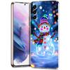 Transparent Phone Case Cover for Samsung Galaxy S25 S24 S23 S22 S20 S21 FE Ultra S24 S23 S10 S10E Plus Christmas Snowman Pattern