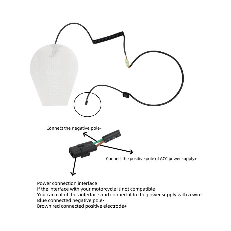 Motorradpolster Sitzheizung beheizte Kohlefaser thermostatischer Sitz Innenpolsterung Polster Teile warm Unterstützung original