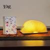Wooden Bedside Lamp Portable LED Book Light, Magnetic Foldable Night with Stepless Dimming, Decorative Light USB Rechargeable Warm Ambient for Bedroom