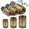 1/2" 3/4" 1" Brass Check Valve W/ Filter In-Line Spring Anti Backflow Adapter One-Way Water Flow Control Connect Repair Connect