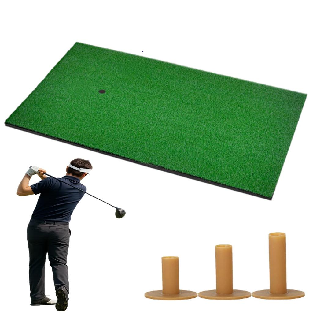 Crystal Craft Golf Mat, Practice Swing, Artificial Turf, Compact Size, Includes Tee, 4-Piece Set, 30cm x 60cm