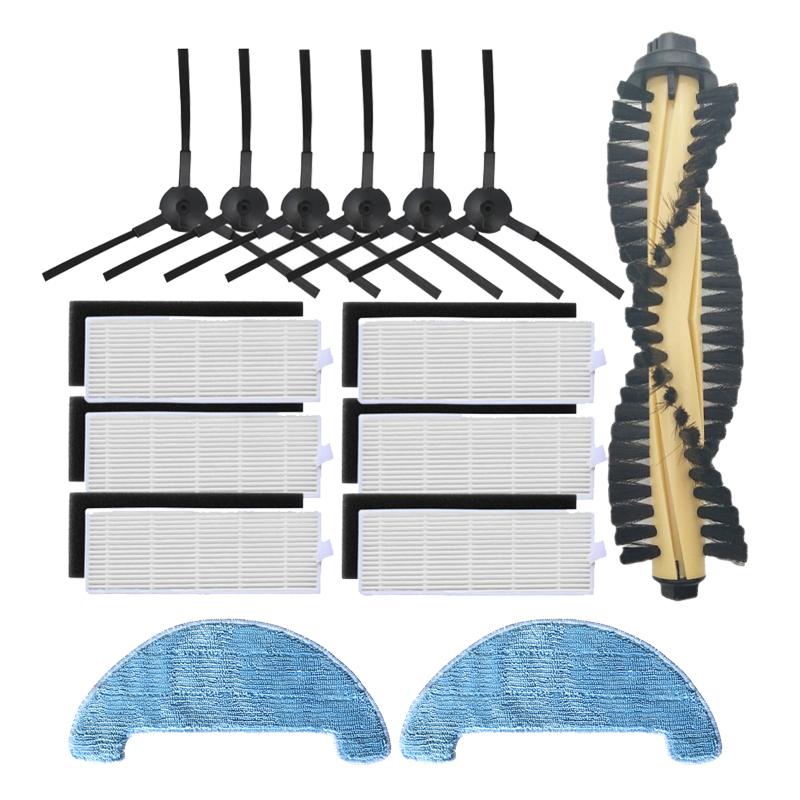 Accessories Kit For Ilife A4 A4S A40 Vacuum Cleaner Parts HEPA Filter Primary Filter Side Brush Roll Brush Cover Mop Pad Cloth