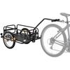 VEVOR Bike Cargo Trailer 40 Kg Load 2-in-1 Pushcart Folding Bicycle Wagon, Heavy-Duty Cart with 406 Mm Wheels, Reflectors, Carbon Steel Frame