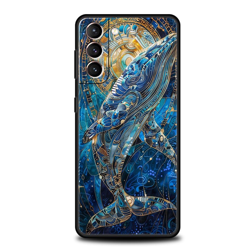 Blue Ocean Fish Phone Case for Samsung Galaxy S26 S25 S24 S23 S22 S20 S21 FE Ultra S25 Edge Plus 5G Soft TPU Cover Fundas Capas