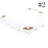 Chic Gothic White Flower  Lace Choker Bib Necklace Beads Chain Pendant Rose Decorate