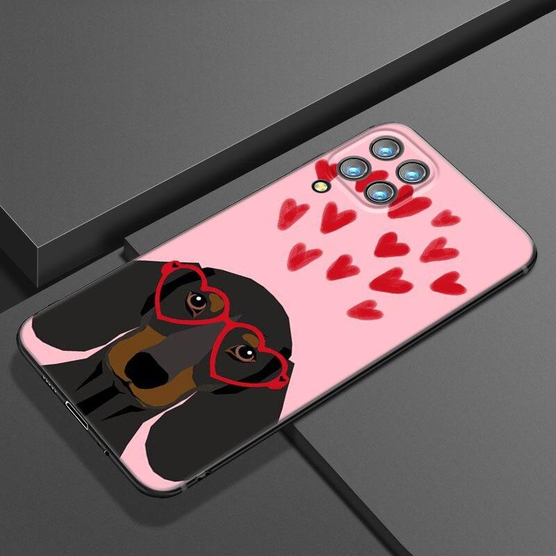 Dachshund Dog Love Phone Case For Samsung Galaxy A21 A30 A50 A52 S A13 A22 A32 4G A23 A33 A53 A73 5G A12 A31 A51 A70 A71 A72