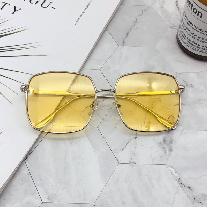 

Солнцезащитные очки Mo Wei Большие квадратные металлические, Ретро солнцезащитные очки женские очки Чжоу Янцин