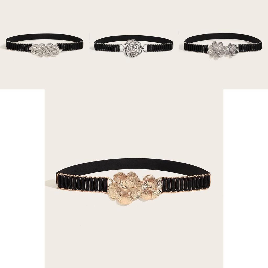 Ladies Fashion Metal Waist Belt With Snap Closure For Dress And Summer Outfits