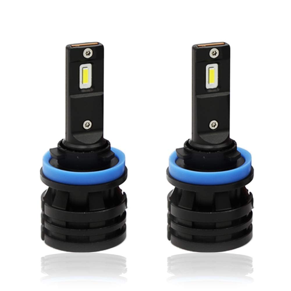 

Mini4 LED Headlights and Fog Compatible with and H16 Vehicle Inspection Compliant Lamps, H8, H11, Bulbs, 60W, 12,000 Lumens, 6000K, White,