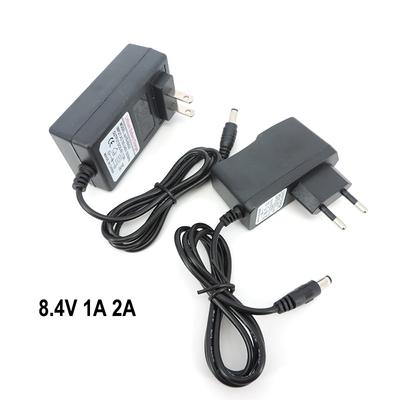 8.4V 1A 2A EU US 1000ma 2000ma Adattatore Alimentatore Caricabatterie DC 5.5 spina maschio per Trapano Avvitatore Cacciavite 18650 Batteria al Litio