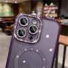 Bling Glitter Rhinestone Magnetic Wireless Charge Case for iPhone 16 15 14 13 12 11 Pro Max Plus Shockproof Jewelled Cover