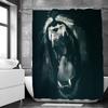 Lion Pattern 3D Printing Shower Curtains Home Decor Multi-size Grey Shower Curtain Animal Waterproof Bath Screen for Bathroom