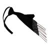 JK Necktie with Rhinestones Fringed for Women Girl Adjustable Neck Tie Collage Student Uniform Nightclub Dress Up Necktie