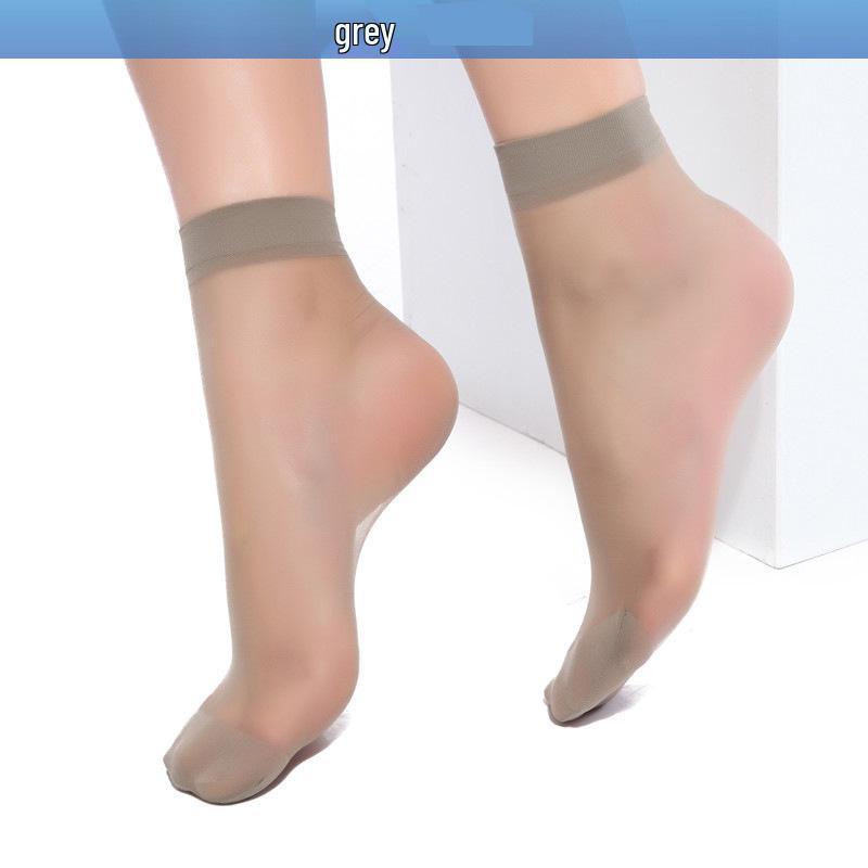 

Женские ультратонкие шелковые носки Langsha - Прочные, Дышащие, Телесного цвета, 5 пар One Size 5 Pairs